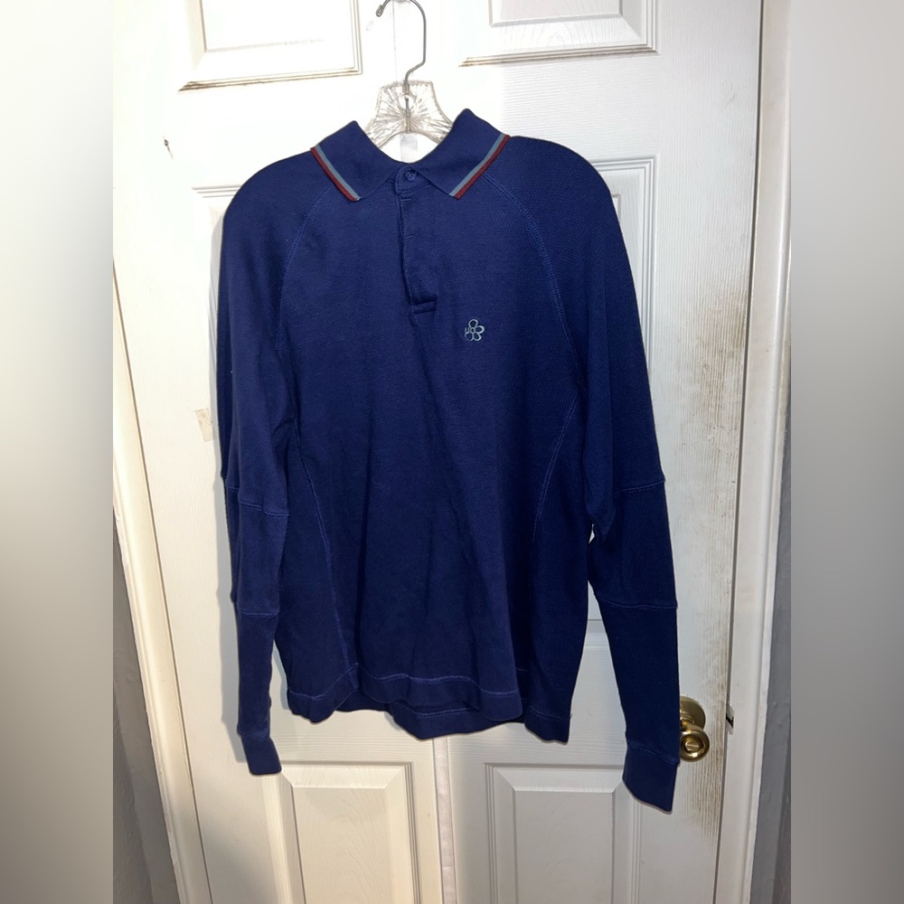 Men’s Urban Outfitters blue long sleeve polo